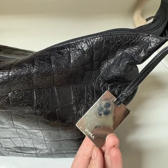 Furla Crocodile-Embossed Women's Bag - Picture 14 of 16